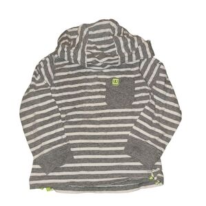 Carter’s size 3T long sleeve striped gray/white hooded long sleeve shirt